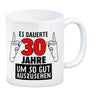 Kaffeebecher für den 30. Geburtstag mit Motiv: Gut aussehen