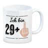 Kaffeebecher für den 30. Geburtstag mit Motiv: Mittelfinger