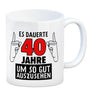 Witziger Kaffeebecher für den 40. Geburtstag mit Motiv: Gutes Aussehen