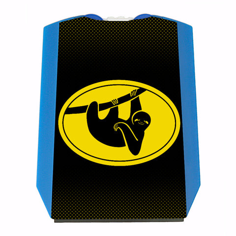 Witzige Parkscheibe mit Faultier Superhelden-Logo