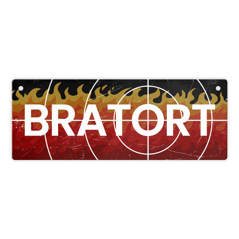 Bratort Metallschild für den Grill