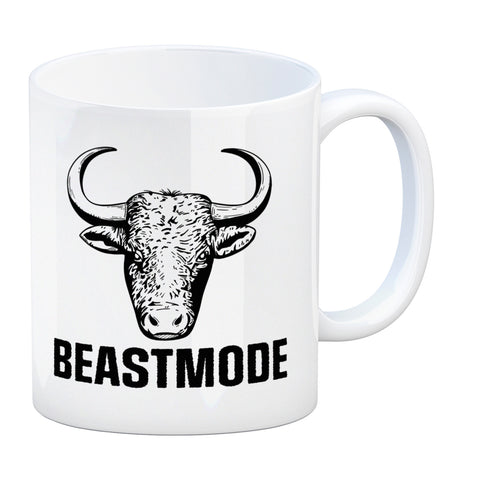 Beastmode Fitness Kaffeebecher mit Stier