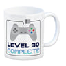 30. Geburtstag Kaffeebecher mit lustigem Spruch: Level 30