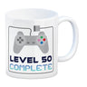 50. Geburtstag Kaffeebecher mit lustigem Spruch: Level 50