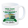 Beste Lehrerin der Welt Kaffeebecher