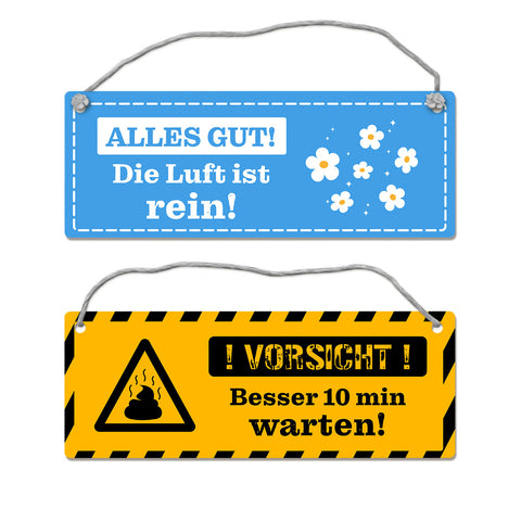 Vorsicht Gestank - Luft ist rein Wendeschild