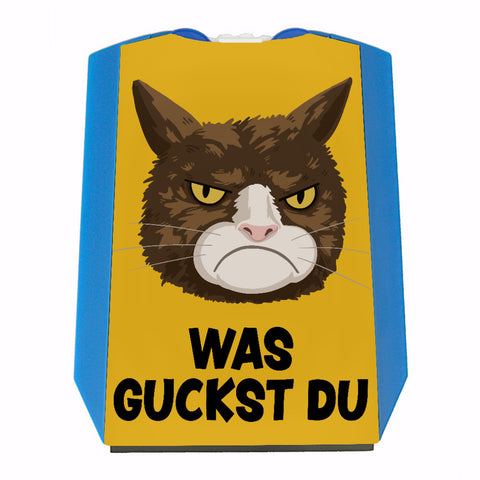 Was guckst du Parkscheibe mit grimmiger Katze