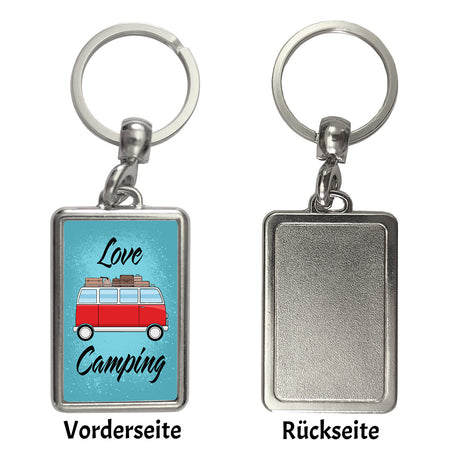 Love Camping Schlüsselanhänger mit Campingbus