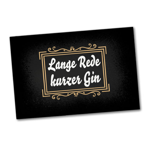 Lange Rede kurzer Gin Souvenir Magnet für Gintrinker