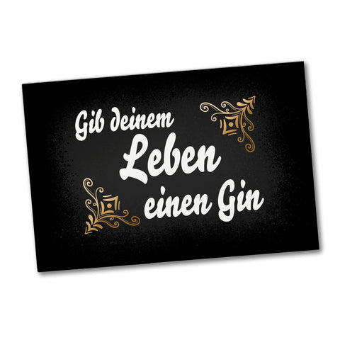 Gib deinem Leben einen Gin Souvenir Magnet für Gintrinker