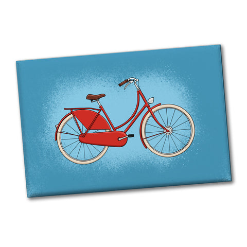 Fahrrad Souvenir Magnet mit Retro Hollandrad Motiv