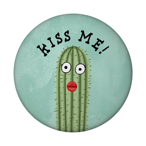 Kiss me Kaktus Kühlschrankmagnet