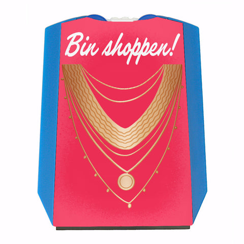 Bin Shoppen Parkscheibe mit Kette-Motiv und 2 Einkaufswagenchips
