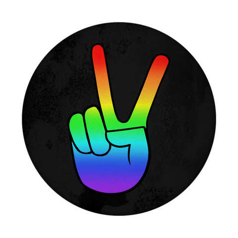 Peace-Hand in Regenbogenfarben Kühlschrankmagnet