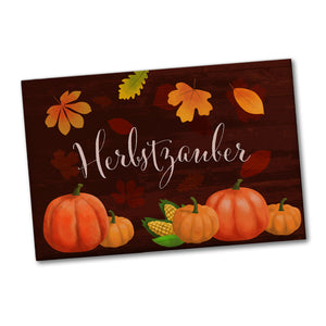 Herbstzauber Souvenir Magnet mit Kürbissen und Laub