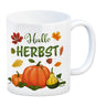 Hallo Herbst Kaffeebecher mit hübschen Kürbissen