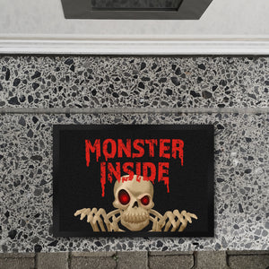 Monster Inside Halloween Fußmatte mit gruseligem Skelett Motiv