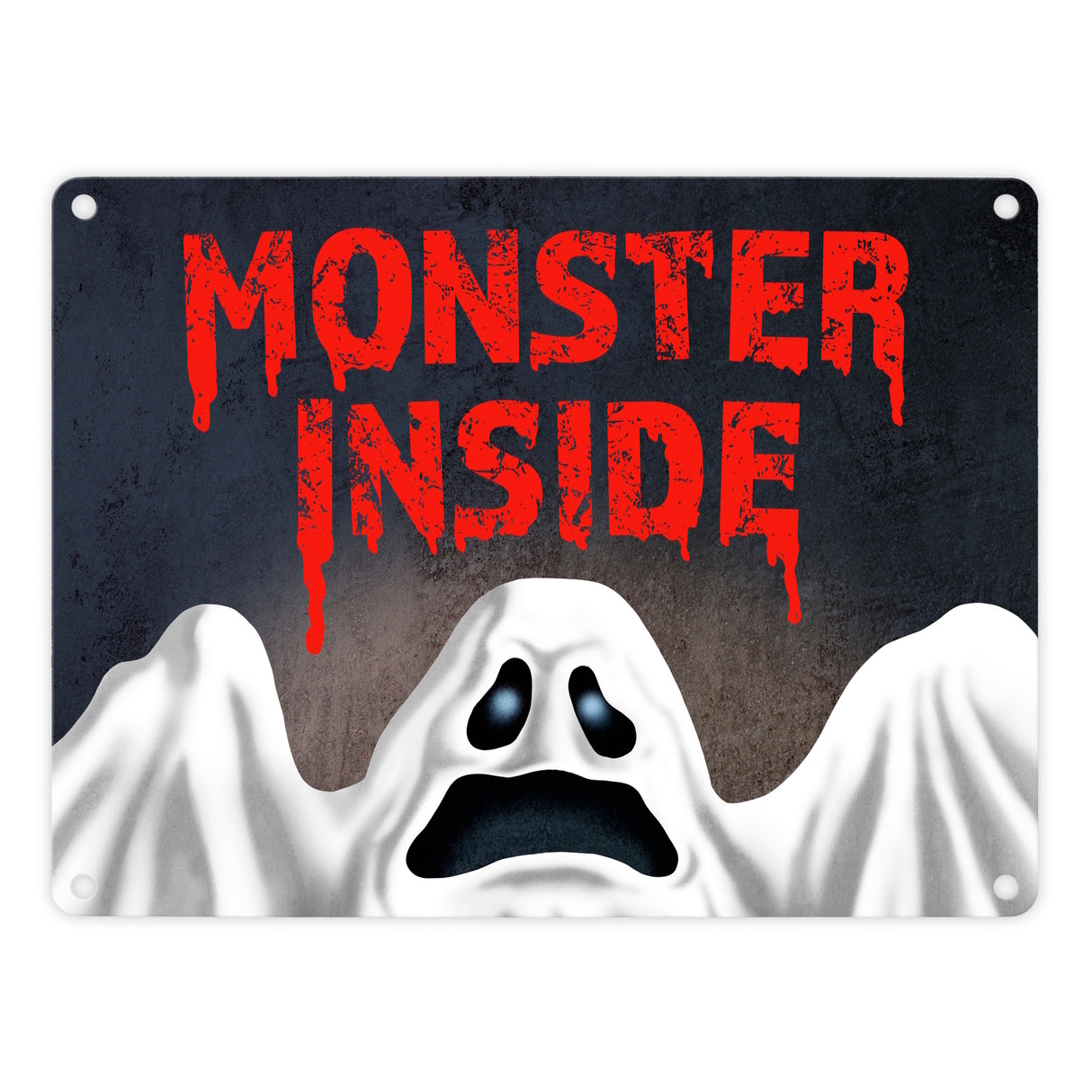 Monster Inside Halloween Metallschild mit gruseligem Geist Motiv