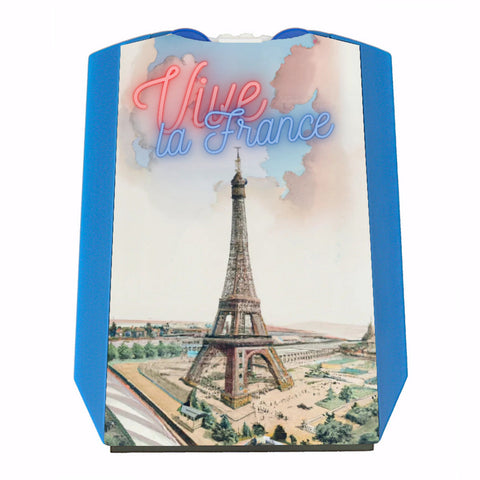 Vive la France Eiffelturm Parkscheibe im retro Look zum Thema Paris