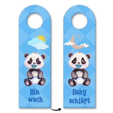 Baby schläft Panda Türhänger