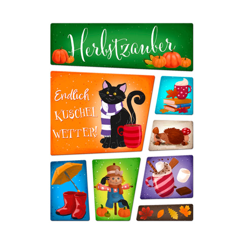 Herbstzauber Kühlschrankmagnete im 8er Set
