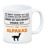 In Wahrheit denke ich an Alpakas Kaffeebecher