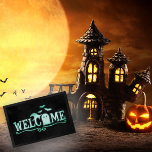 Welcome Fußmatte für Halloween mit Geist