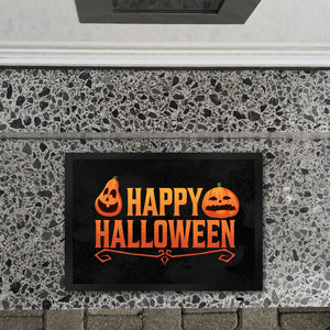 Happy Halloween Fußmatte mit lustigen Kürbissen