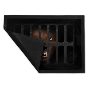 Schachtdeckel Horror Halloween Fußmatte mit Werwolfmotiv