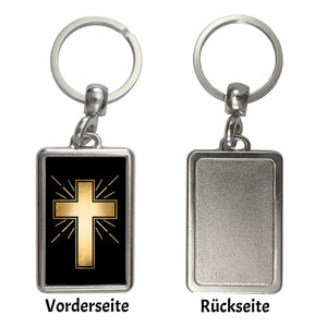 Kreuz Schlüsselanhänger mit christlichem Symbol