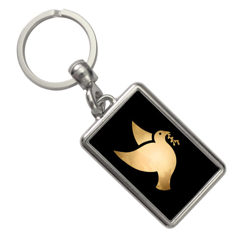 Friedenstaube Schlüsselanhänger mit christlichem Symbol