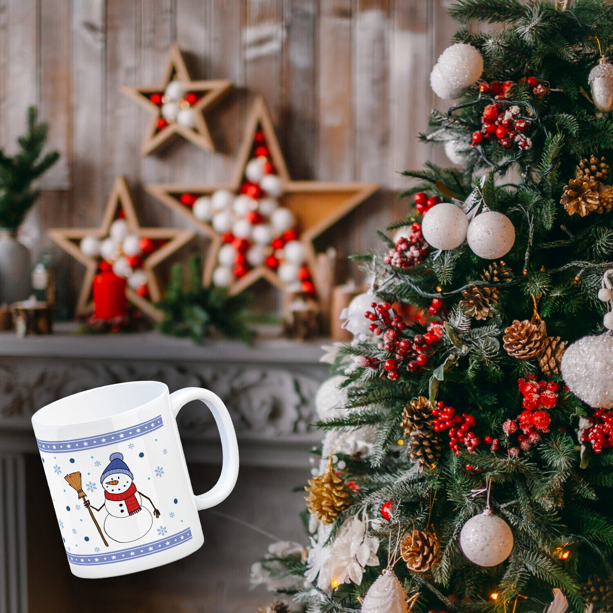 Süßer Schneemann Weihnachten Kaffeebecher