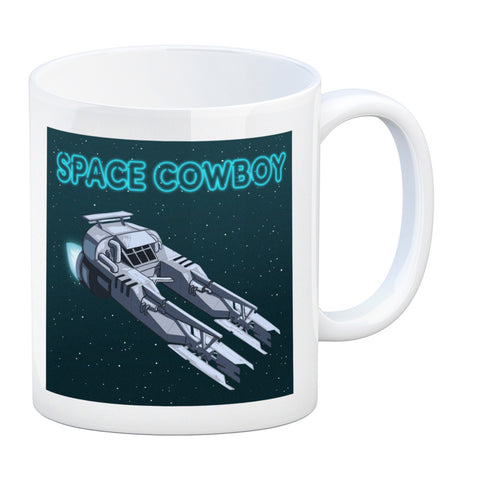 Space Cowboy Raumschiff Kaffeebecher