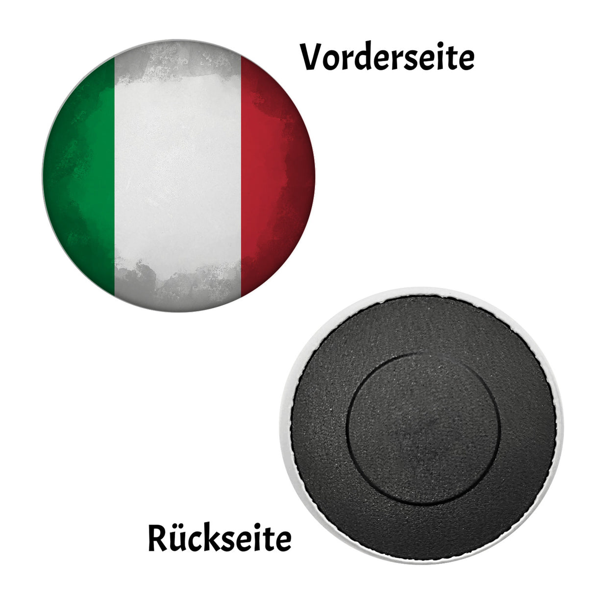 Italien Flagge Magnet rund