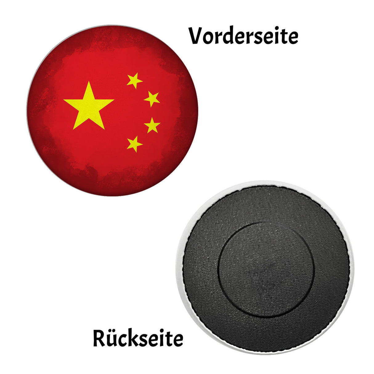 China Flagge Magnet rund