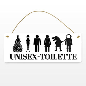 Unisex-Toilette Metallschild