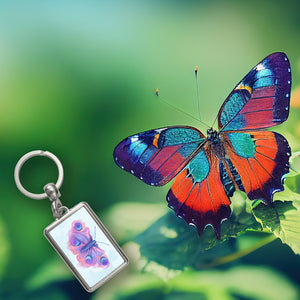 Schmetterling Schlüsselanhänger in Wasserfarben-Optik