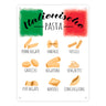 Italienische Pasta Metallschild