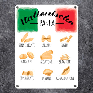 Italienische Pasta Metallschild