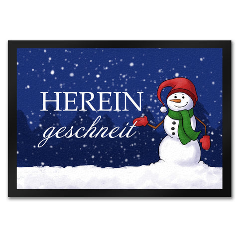 Hereingeschneit Schneemann Fußmatte