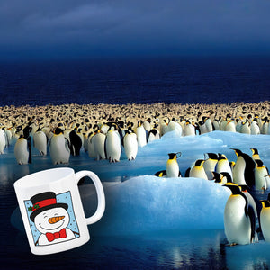 Schneemann & Pinguin Kaffeebecher