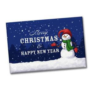 Merry Christmas & Happy New Year Schneemann Souvenir Magnet