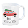 Frohe Weihnachten Auto mit Tannenbaum Kaffeebecher