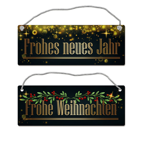 Frohe Weihnachten - Frohes neues Jahr Wendeschild