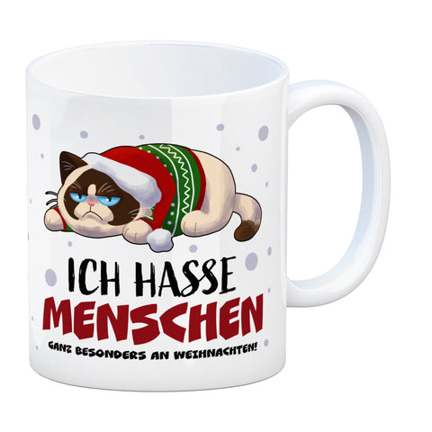 Ich hasse Menschen – ganz besonders an Weihnachten Kaffeebecher