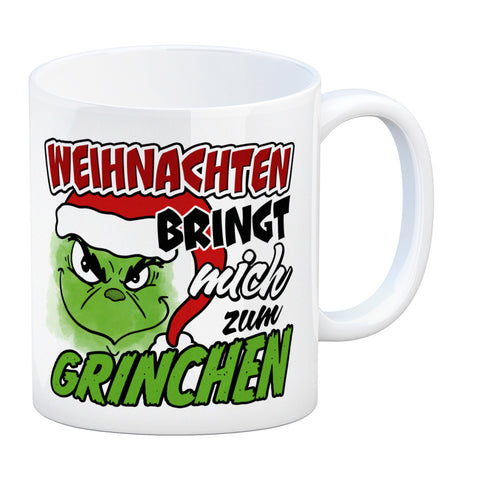 Weihnachten bringt mich zum grinchen Kaffeebecher