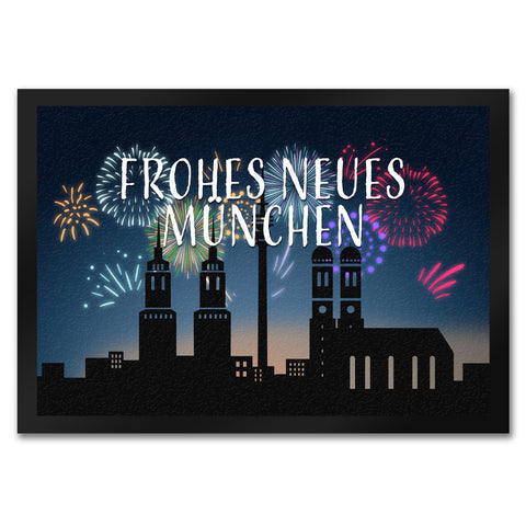 Frohes Neues München Fußmatte