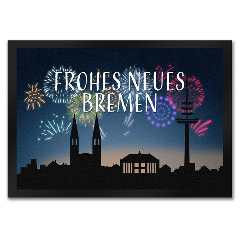 Frohes Neues Bremen Fußmatte in 35x50 cm