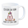 Ich bin in Form - rund ist eine Form Einhorn Kaffeebecher