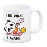 I do what I want Panda Kaffeebecher